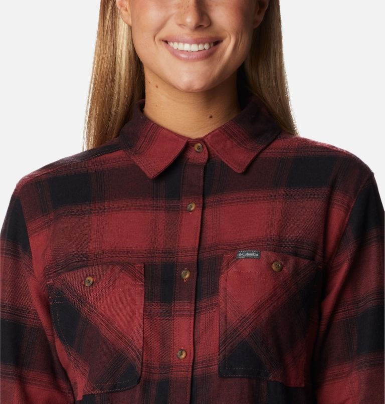 Camasa Columbia Clay Hills Stretch Flannel Dama Rosii | IH9S7AM8Z