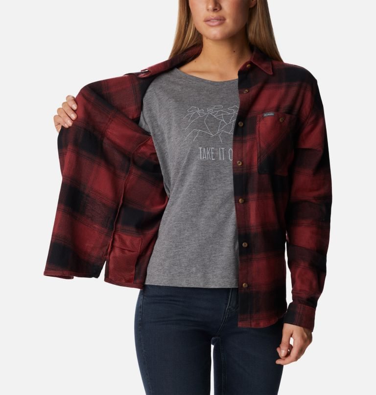 Camasa Columbia Clay Hills Stretch Flannel Dama Rosii | IH9S7AM8Z