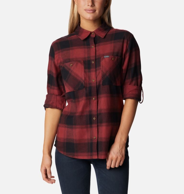 Camasa Columbia Clay Hills Stretch Flannel Dama Rosii | IH9S7AM8Z