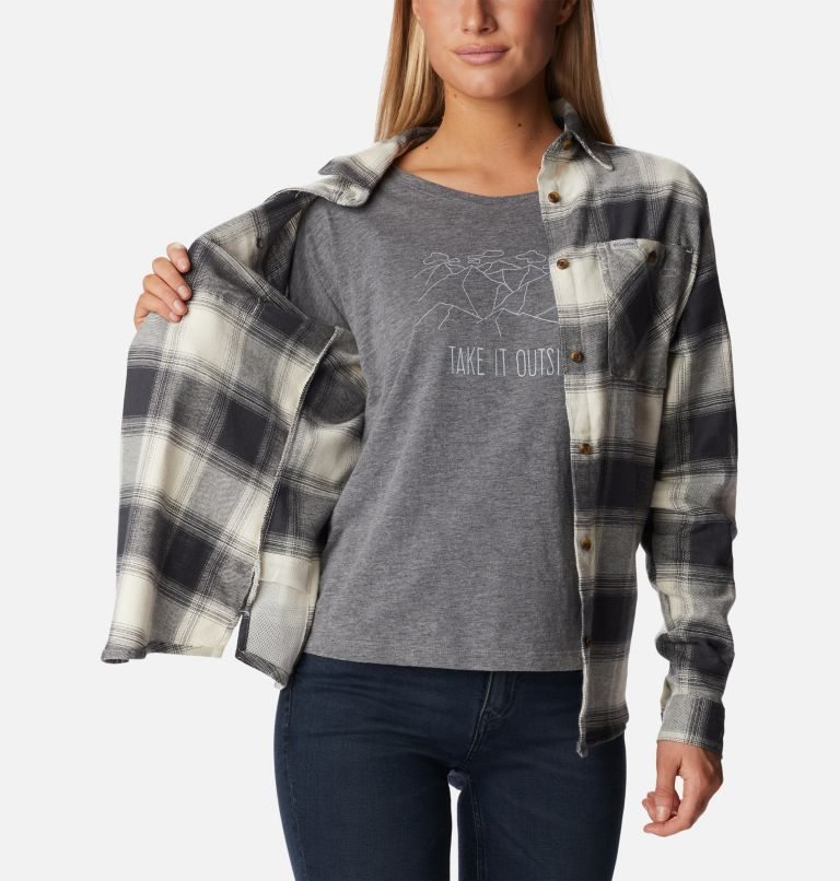 Camasa Columbia Clay Hills Stretch Flannel Dama Gri | OBM19Q807