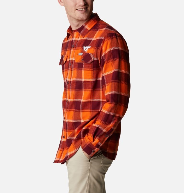 Camasa Columbia Collegiate Flare Gun Flannel Long Sleeve - Virginia Tech Barbati Portocalii | DOZ70SQM9