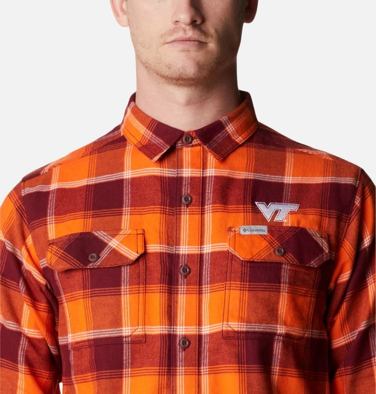 Camasa Columbia Collegiate Flare Gun Flannel Long Sleeve - Virginia Tech Barbati Portocalii | DOZ70SQM9