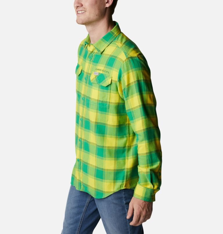 Camasa Columbia Collegiate Flare Gun Flannel Long Sleeve - Oregon Barbati Verzi | FKMZS79Q1