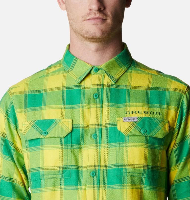 Camasa Columbia Collegiate Flare Gun Flannel Long Sleeve - Oregon Barbati Verzi | FKMZS79Q1