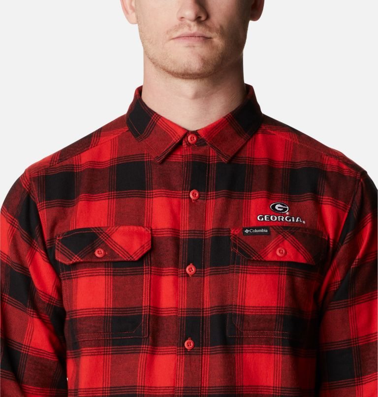 Camasa Columbia Collegiate Flare Gun Flannel Long Sleeve - Georgia Barbati Rosii | GS1MS97QA