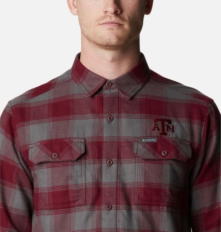 Camasa Columbia Collegiate Flare Gun Flannel Long Sleeve - Texas A&M Barbati Rosii | IE178ZQMS