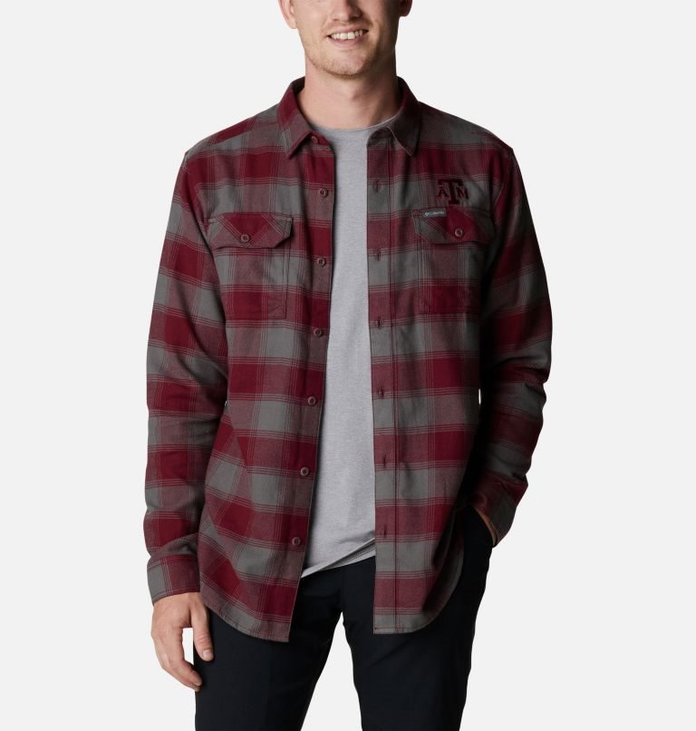 Camasa Columbia Collegiate Flare Gun Flannel Long Sleeve - Texas A&M Barbati Rosii | IE178ZQMS