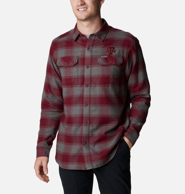 Camasa Columbia Collegiate Flare Gun Flannel Long Sleeve - Texas A&M Barbati Rosii | IE178ZQMS