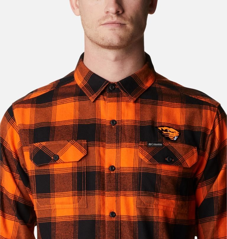 Camasa Columbia Collegiate Flare Gun Flannel Long Sleeve - Oregon State Barbati Portocalii | NJS17AQ8M