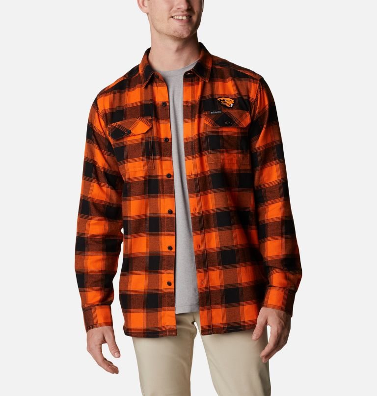 Camasa Columbia Collegiate Flare Gun Flannel Long Sleeve - Oregon State Barbati Portocalii | NJS17AQ8M