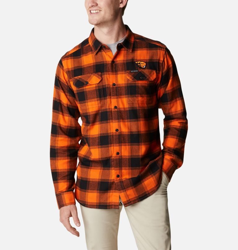 Camasa Columbia Collegiate Flare Gun Flannel Long Sleeve - Oregon State Barbati Portocalii | NJS17AQ8M