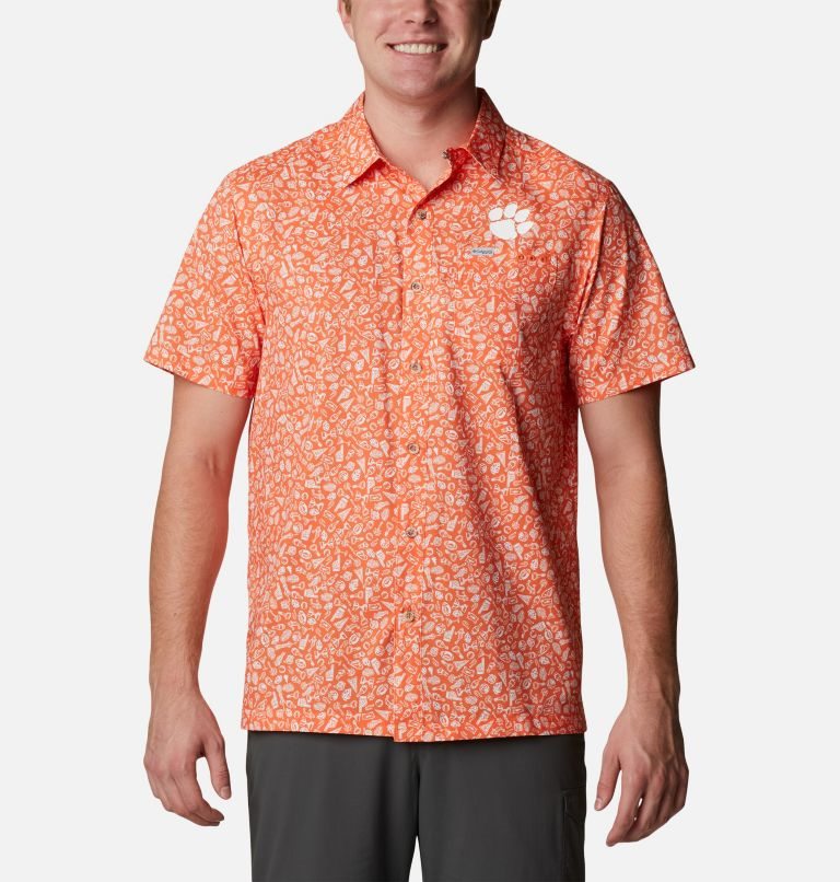 Camasa Columbia Collegiate PFG Super Slack Tide - Clemson Barbati Portocalii | EF0AQ17ZM