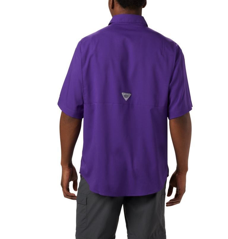 Camasa Columbia Collegiate PFG Tamiami Scurte Sleeve - LSU Barbati Violet | UBQ70S91Z