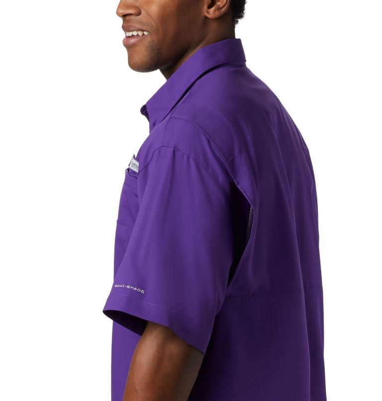 Camasa Columbia Collegiate PFG Tamiami Scurte Sleeve - LSU Barbati Violet | UBQ70S91Z