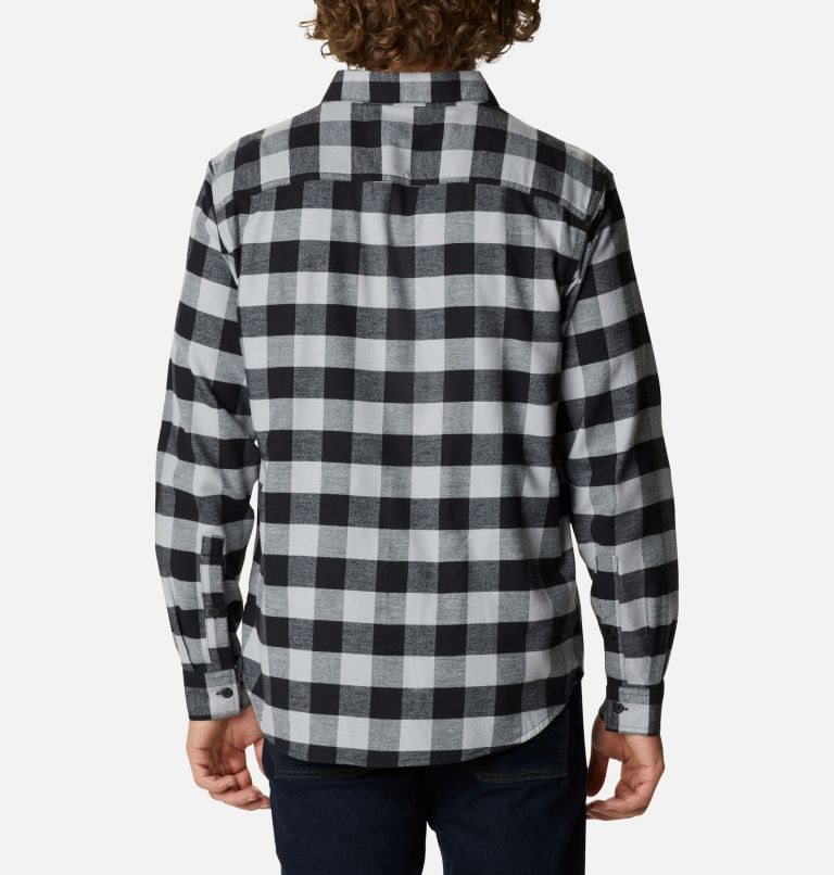 Camasa Columbia Cornell Woods Flannel Long Sleeve Barbati Negrii Gri | SYS8A07MQ