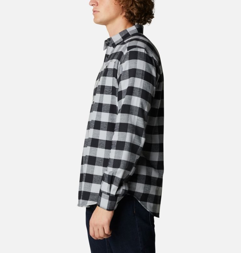 Camasa Columbia Cornell Woods Flannel Long Sleeve Barbati Negrii Gri | SYS8A07MQ