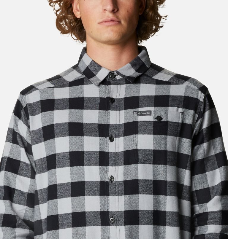 Camasa Columbia Cornell Woods Flannel Long Sleeve Barbati Negrii Gri | SYS8A07MQ