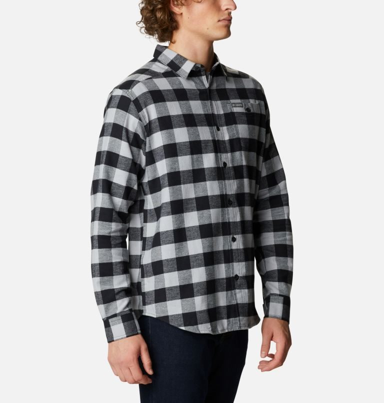 Camasa Columbia Cornell Woods Flannel Long Sleeve Barbati Negrii Gri | SYS8A07MQ