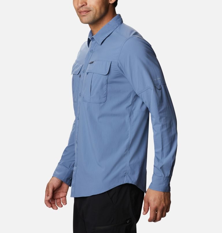 Camasa Columbia Newton Ridge Long Sleeve Barbati Albastri | FVA7SZ9MQ