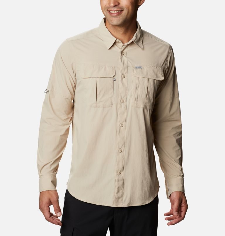 Camasa Columbia Newton Ridge Long Sleeve Barbati Albi | JD7ZS01AQ