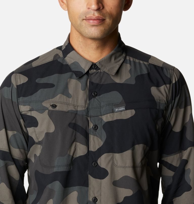 Camasa Columbia Newton Ridge Printed Long Sleeve Barbati Camuflaj | HB8ZS107Q