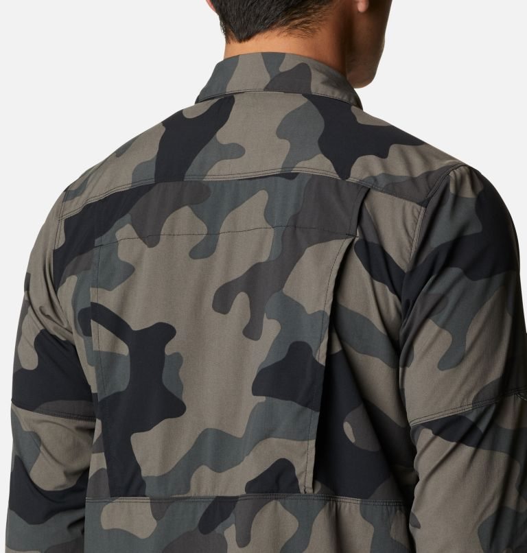 Camasa Columbia Newton Ridge Printed Long Sleeve Barbati Camuflaj | HB8ZS107Q