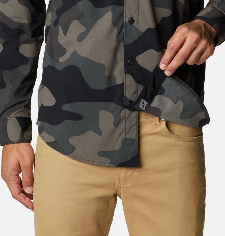 Camasa Columbia Newton Ridge Printed Long Sleeve Barbati Camuflaj | HB8ZS107Q