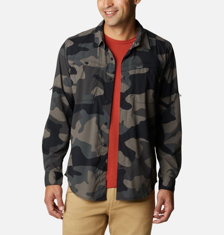 Camasa Columbia Newton Ridge Printed Long Sleeve Barbati Camuflaj | HB8ZS107Q