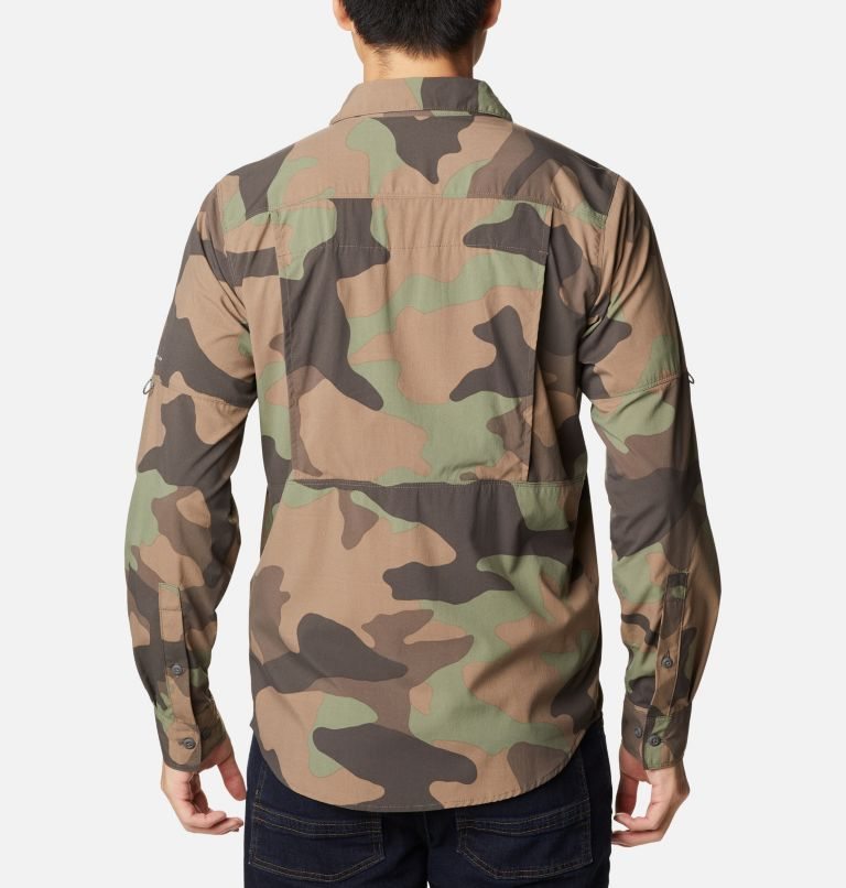 Camasa Columbia Newton Ridge Printed Long Sleeve Barbati Camuflaj | NMM80ZQAS