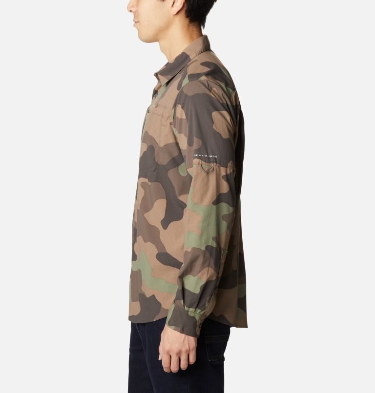 Camasa Columbia Newton Ridge Printed Long Sleeve Barbati Camuflaj | NMM80ZQAS