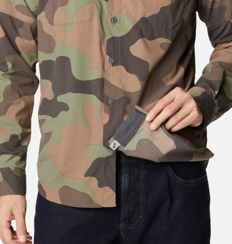 Camasa Columbia Newton Ridge Printed Long Sleeve Barbati Camuflaj | NMM80ZQAS