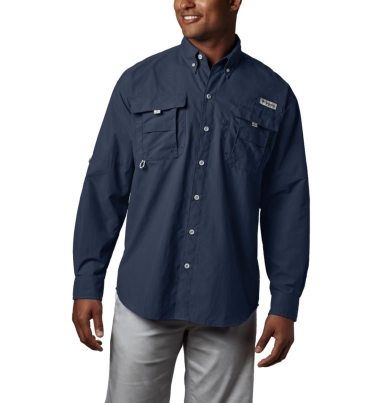 Camasa Columbia PFG Bahama II Long Sleeve Barbati Bleumarin | CWQS71A90