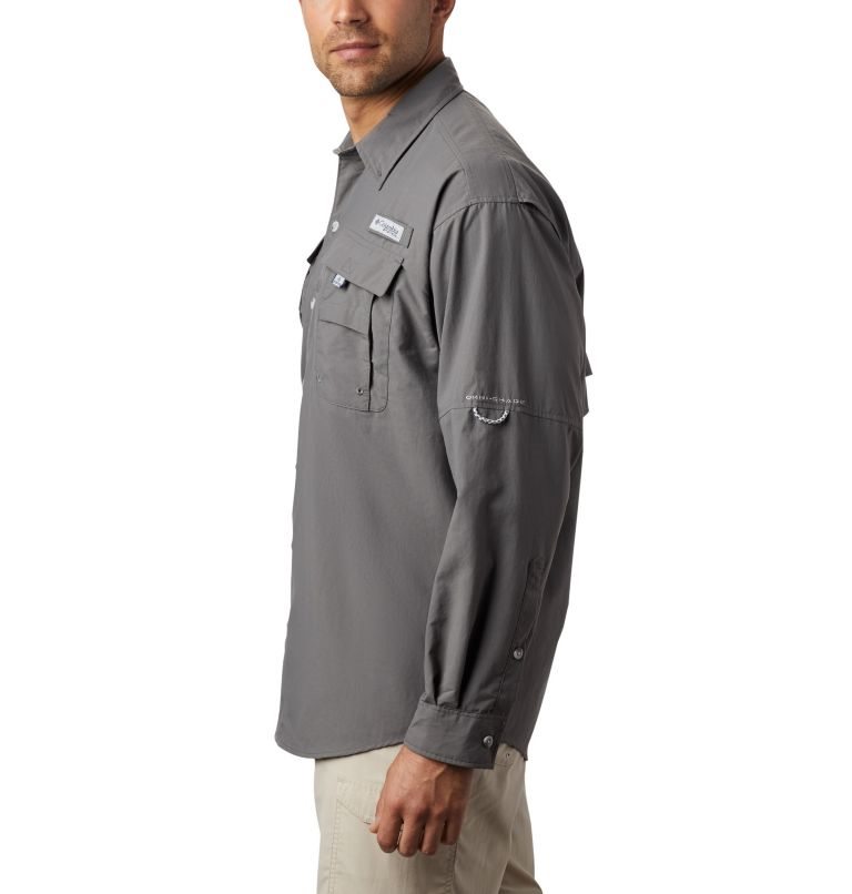 Camasa Columbia PFG Bahama II Long Sleeve Barbati Gri Inchis | EKQ09S1AZ