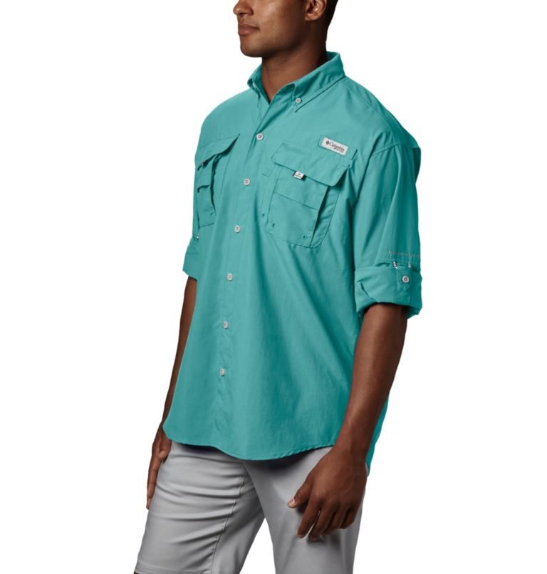 Camasa Columbia PFG Bahama II Long Sleeve Barbati Turcoaz | HB7ZQ9A8S