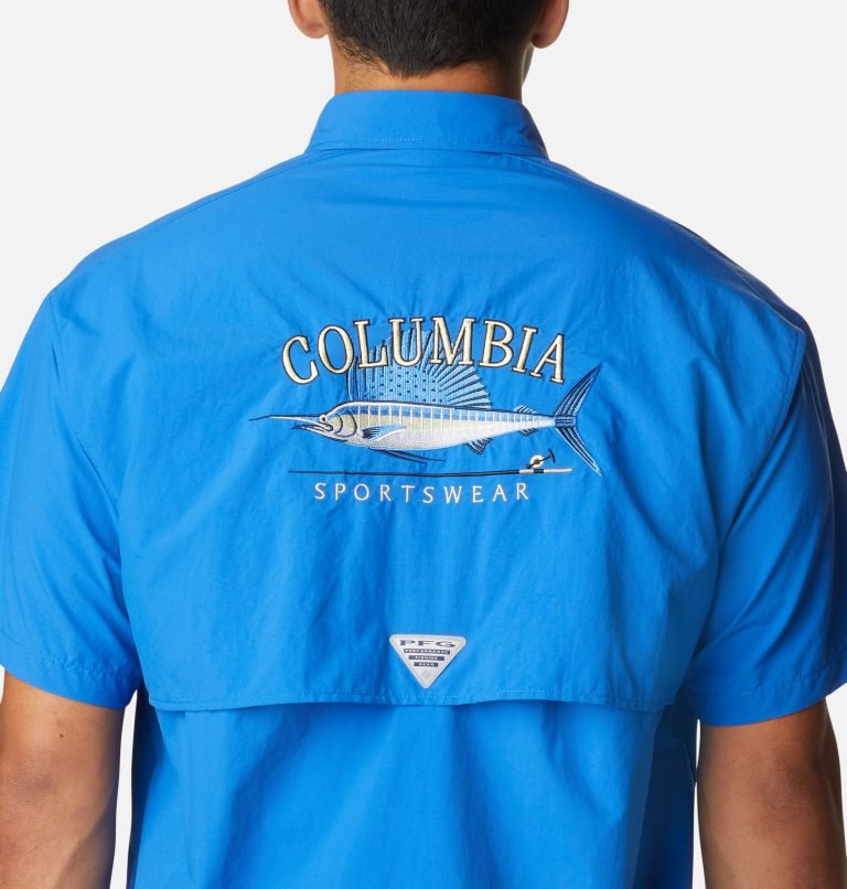 Camasa Columbia PFG Bahama Icon Scurte Sleeve Barbati Albastri | JX0Q9871M