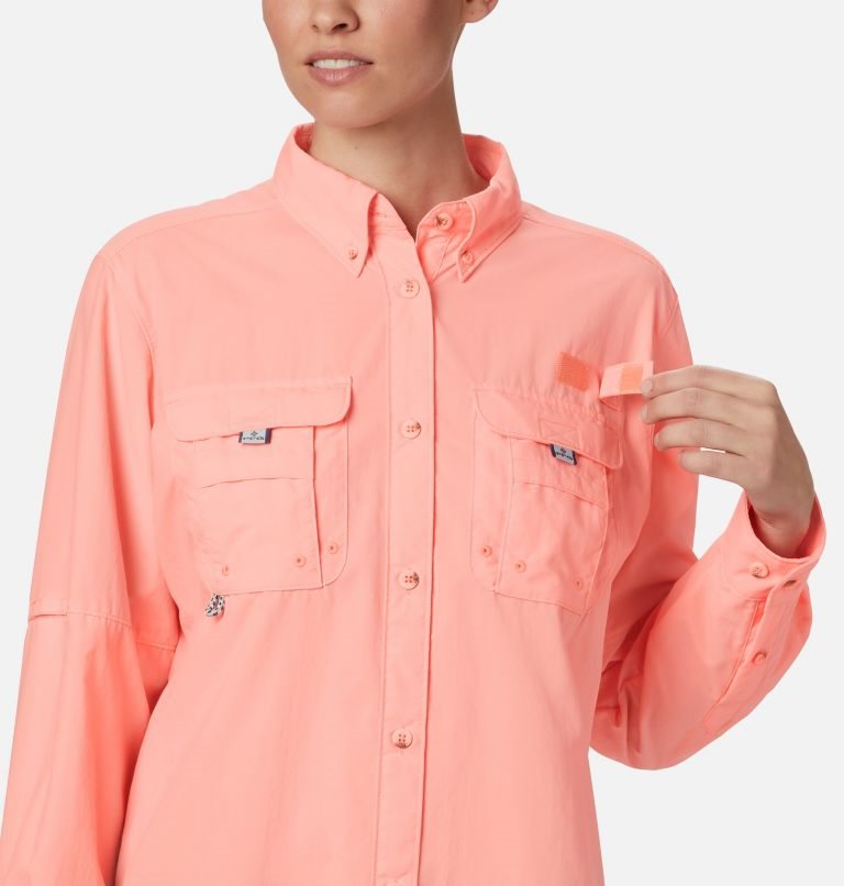 Camasa Columbia PFG Bahama Long Sleeve Dama Roz | MBMA0SQZ8