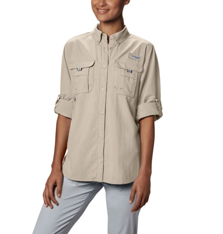 Camasa Columbia PFG Bahama Long Sleeve Dama Gri Deschis | QYA1SQ709