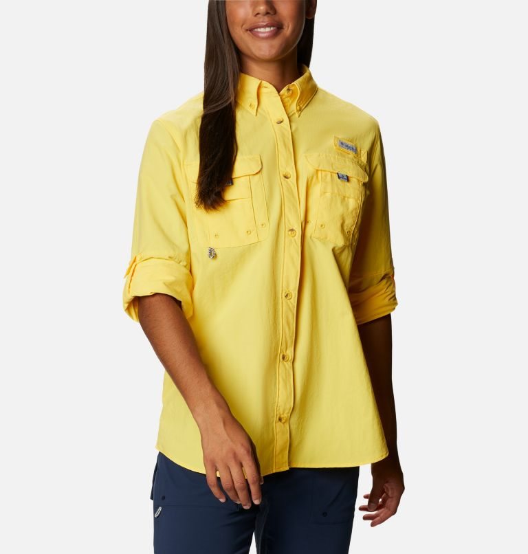 Camasa Columbia PFG Bahama Long Sleeve Dama Galbeni | VFM8ZQA1S