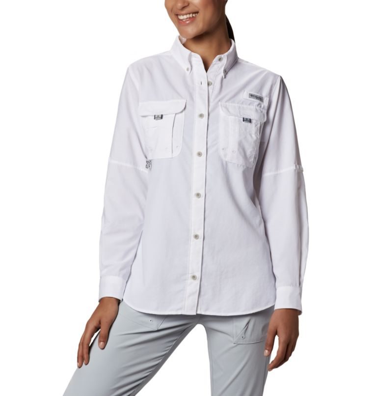 Camasa Columbia PFG Bahama Long Sleeve Dama Albi | YW07MAQS1