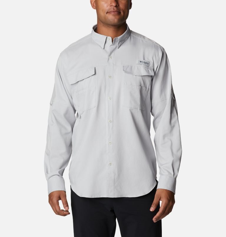 Camasa Columbia PFG Blood and Guts IV Woven Long Sleeve Barbati Gri Deschis | PCQ08ZA1S