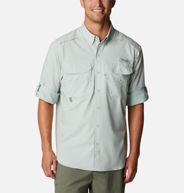 Camasa Columbia PFG Blood and Guts Zero Woven Long Sleeve Barbati Verde Menta | UYM901Z78