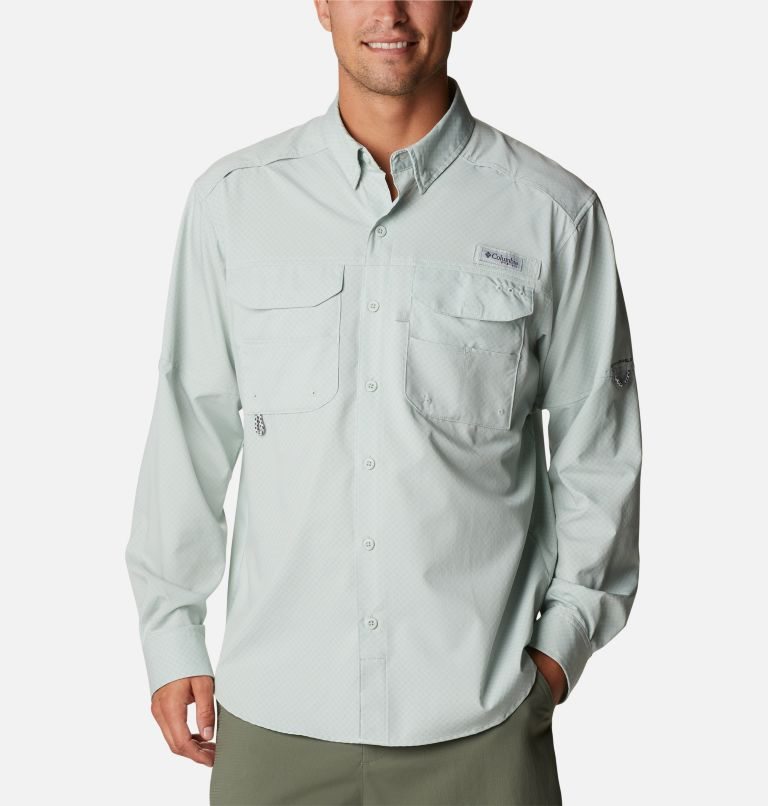 Camasa Columbia PFG Blood and Guts Zero Woven Long Sleeve Barbati Verde Menta | UYM901Z78