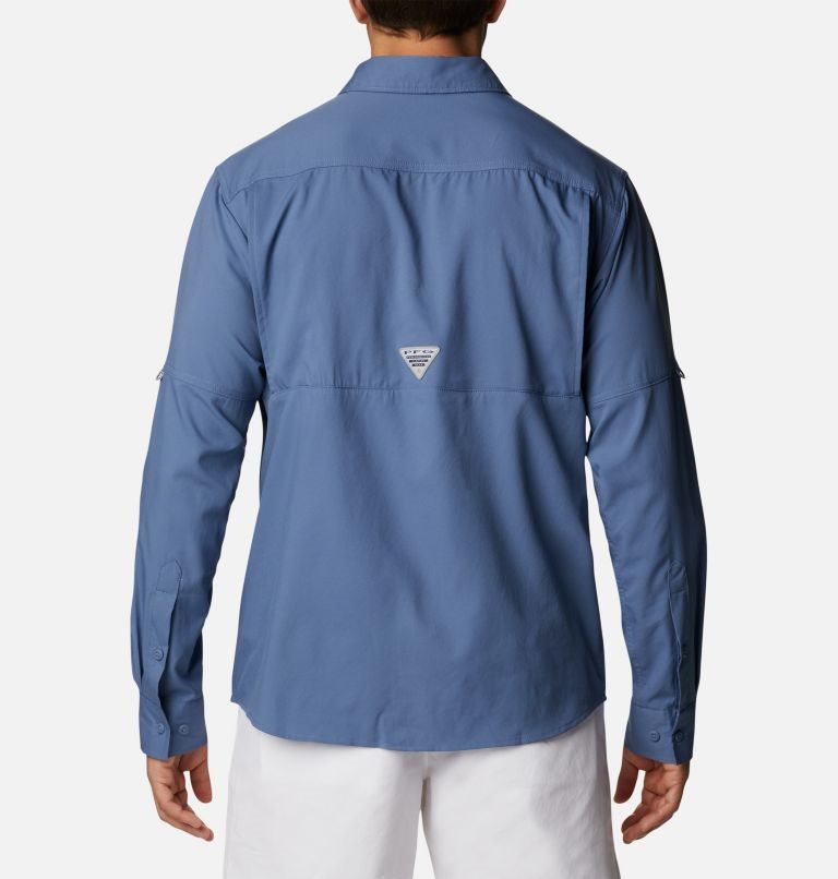 Camasa Columbia PFG Drift Guide Woven Long Sleeve Barbati Albastri | HL80A7ZQM