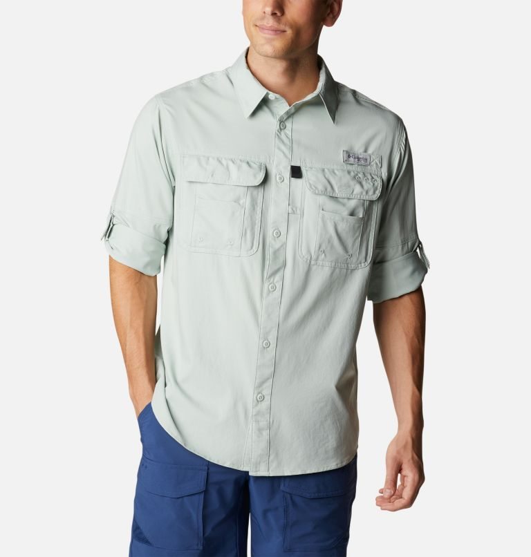 Camasa Columbia PFG Drift Guide Woven Long Sleeve Barbati Verde Menta | SD89QSAZM