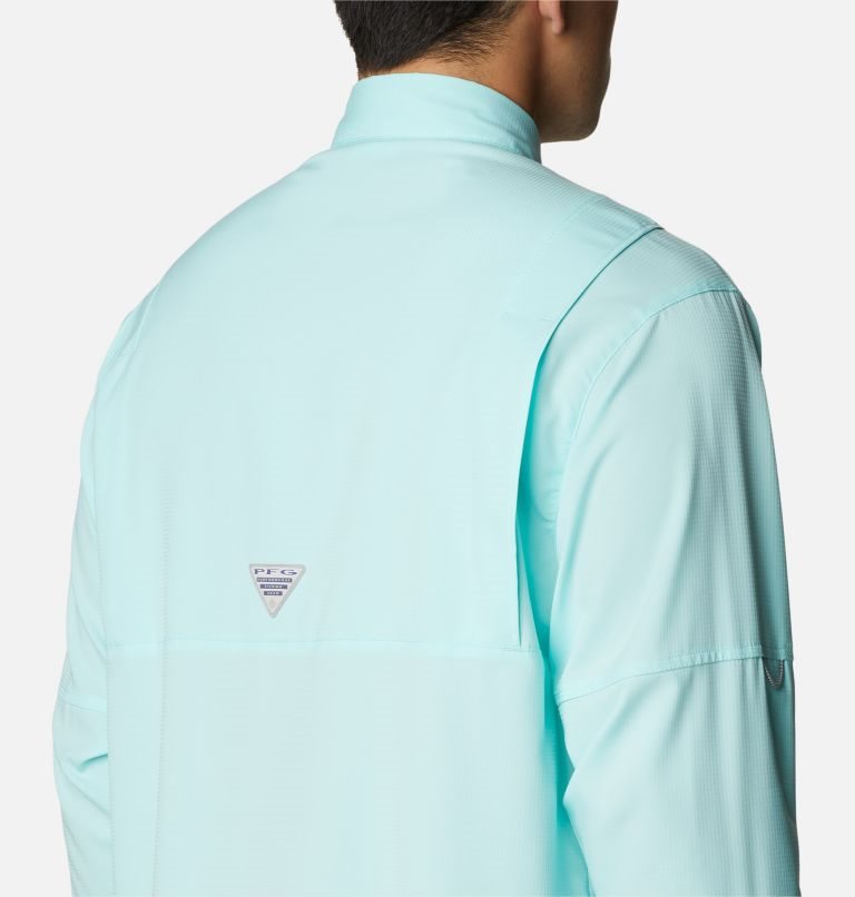 Camasa Columbia PFG Jekyll Island Long Sleeve Barbati Turcoaz | AJ0A87ZQ1