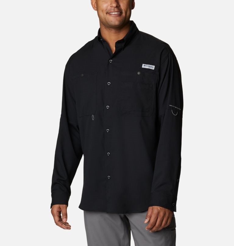 Camasa Columbia PFG Jekyll Island Long Sleeve Barbati Negrii | DE8SQ0179