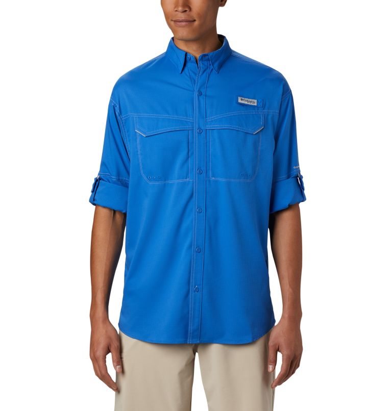 Camasa Columbia PFG Low Drag Offshore Long Sleeve Barbati Albastri | NE8ZSQ710