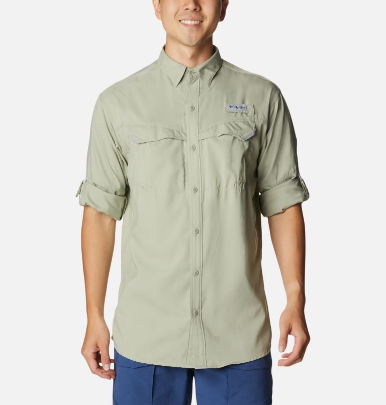 Camasa Columbia PFG Low Drag Offshore Long Sleeve Barbati Masline Verzi | ZQ7081MAQ