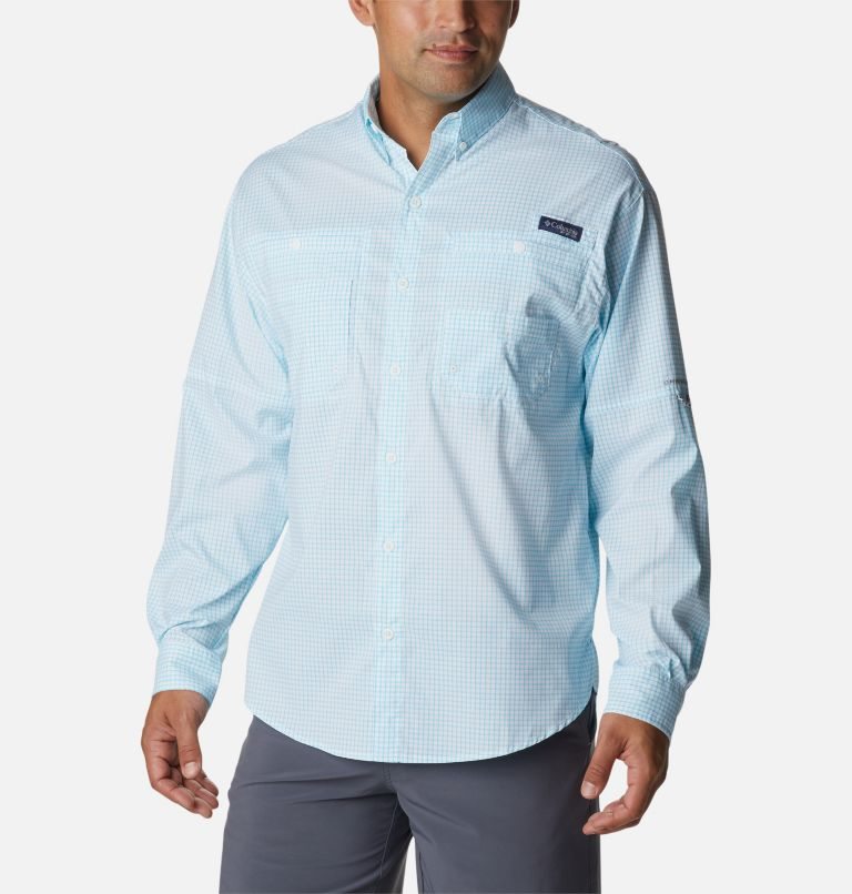 Camasa Columbia PFG Super Tamiami Long Sleeve Barbati Albastri Deschis | TN09QMS18