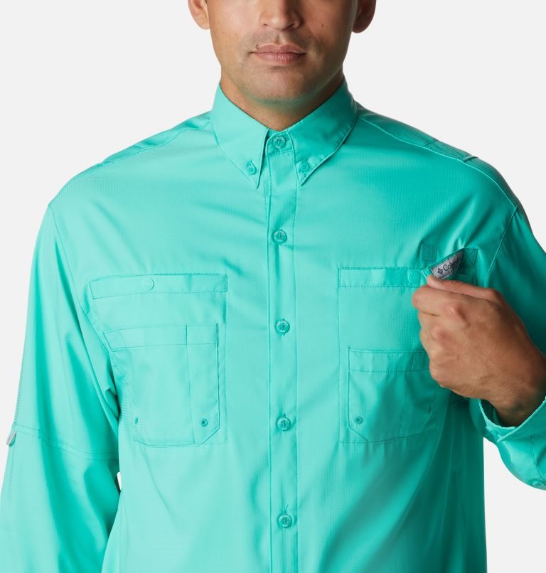 Camasa Columbia PFG Tamiami II Long Sleeve Barbati Turcoaz | DN9Z870QS